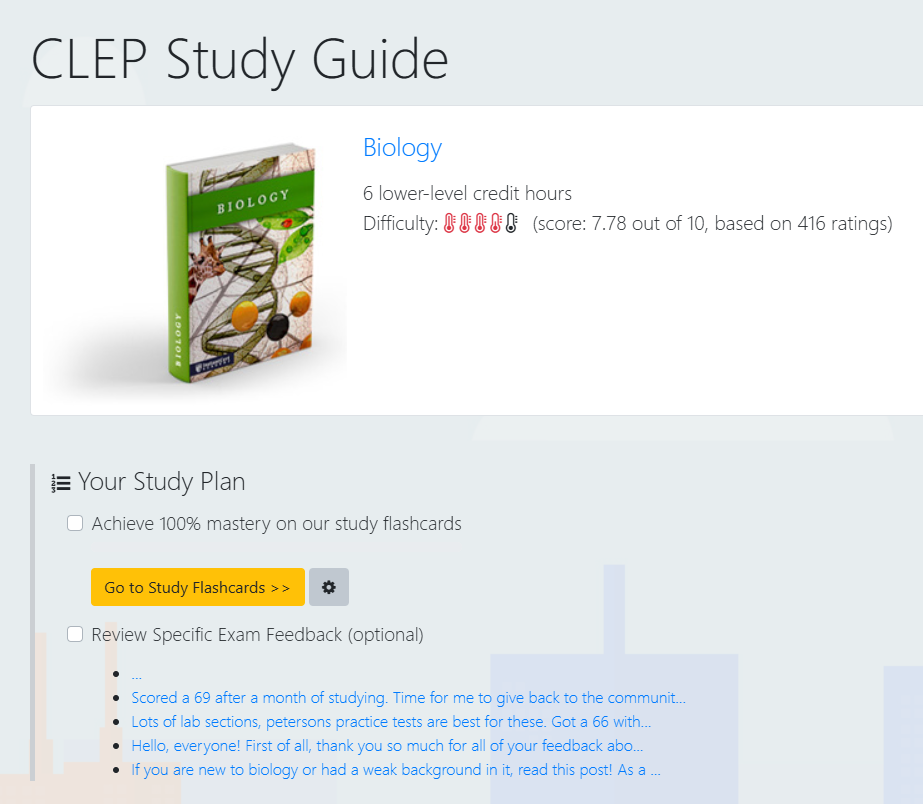InstantCert Biology study guide preview